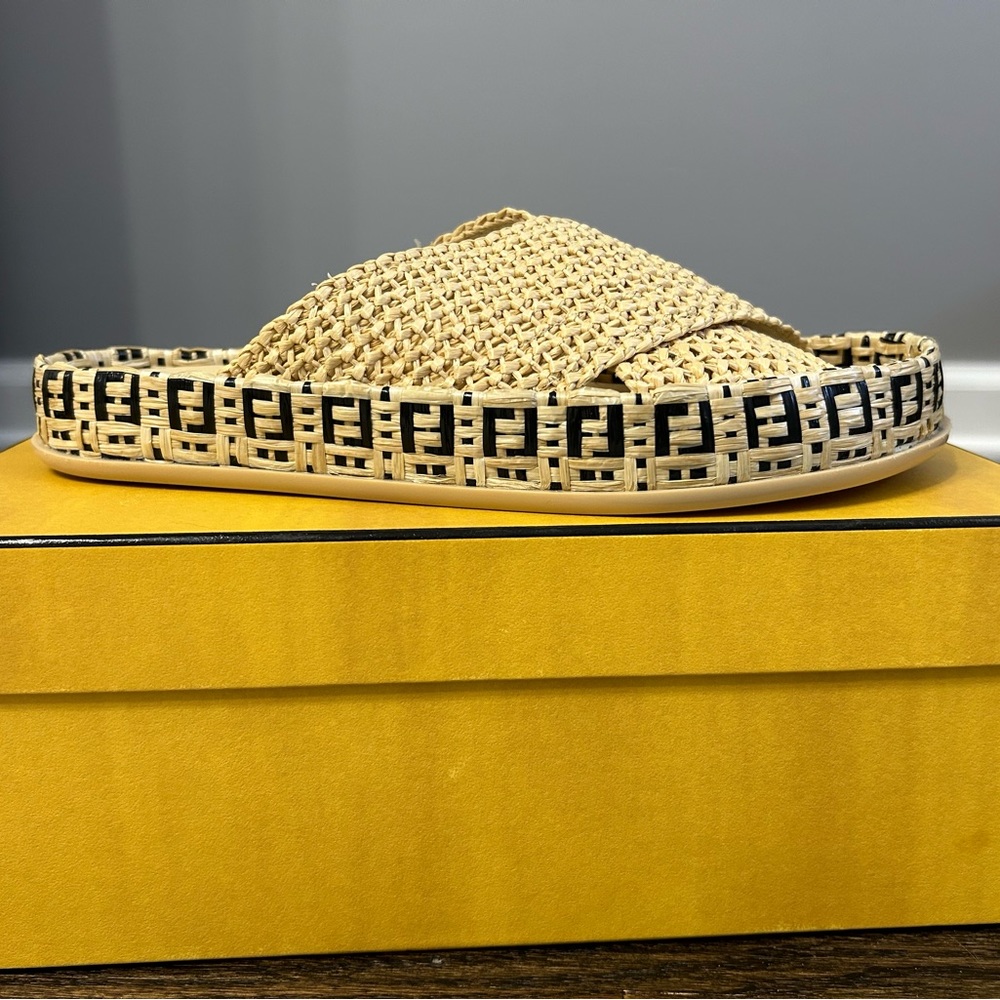 Fendi raffia sandals